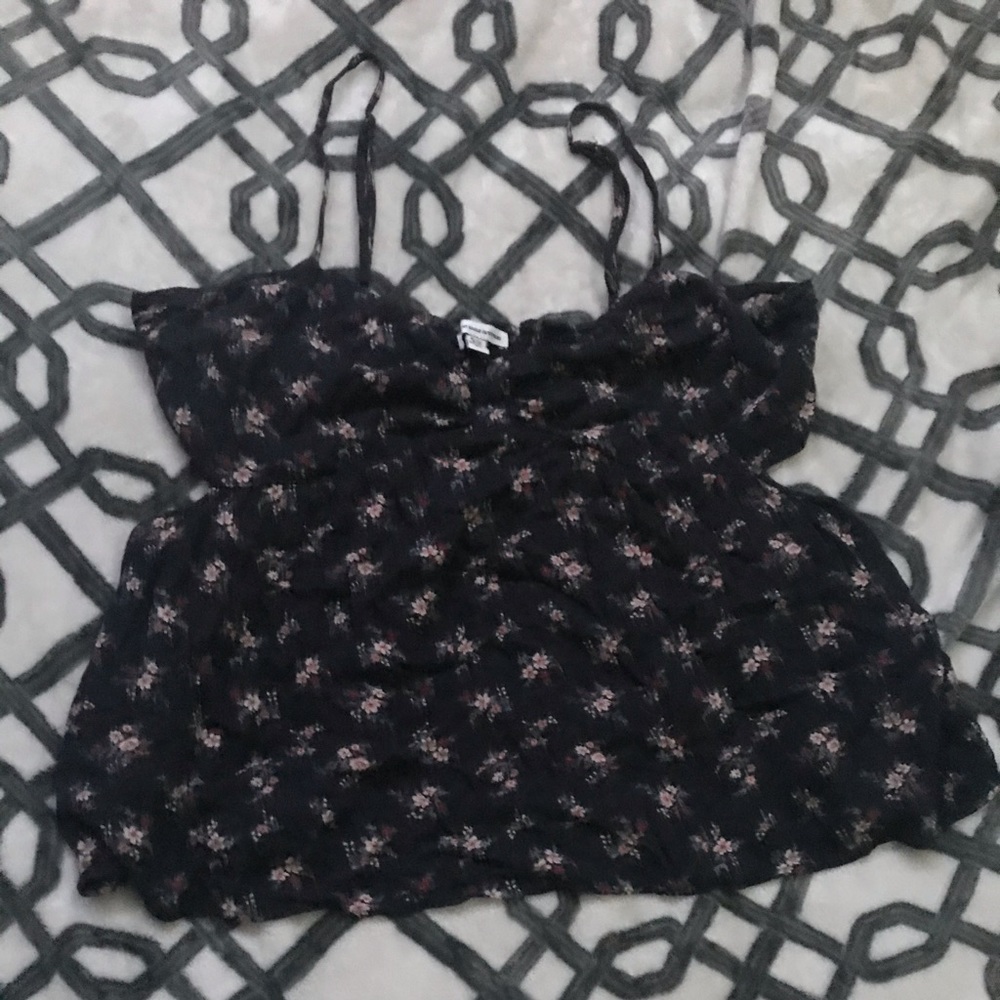 American eagle floral cut out tank